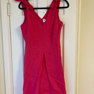 Linen tie shoulder dress